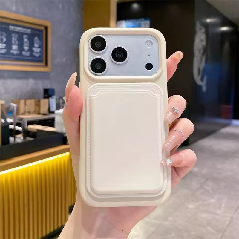 Magnetic PU Case With Detachable Card Holder for iPhone