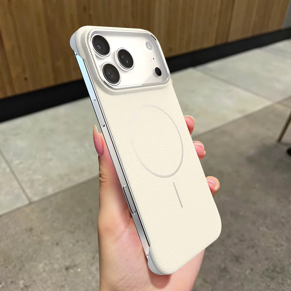 Hard PC PU Leather Case For iPhone