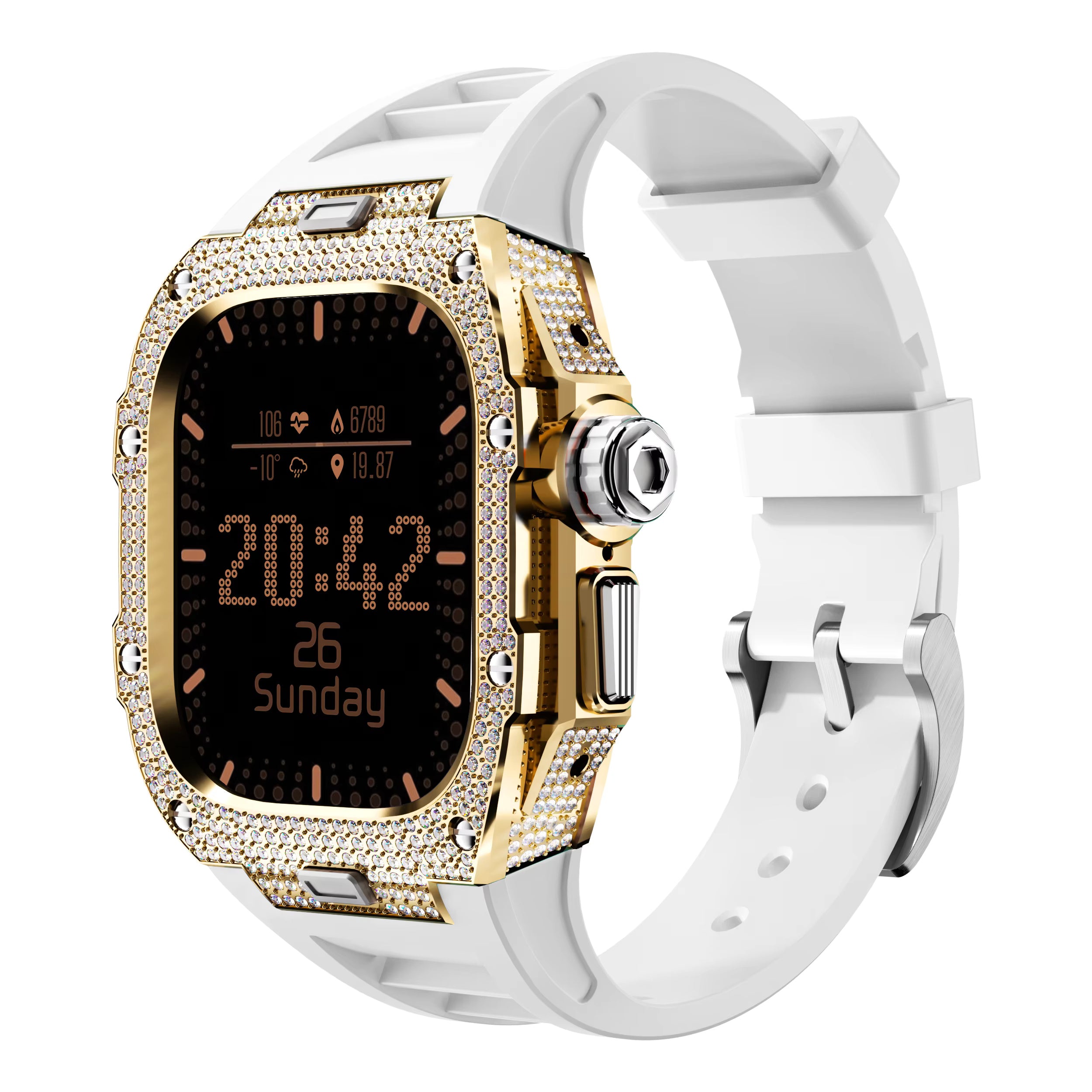 Full Dimond Studded Watch Case 49MM
