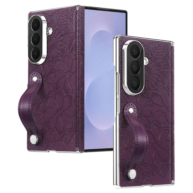 Pattern Leather Case For Samsung Fold