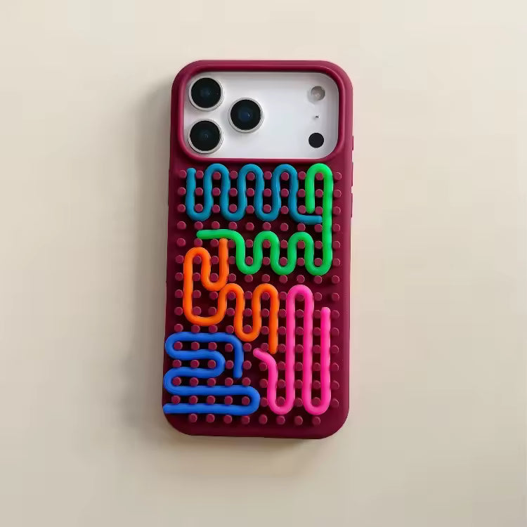 Pro Rainbow WaveLoop 3D Case For iPhone