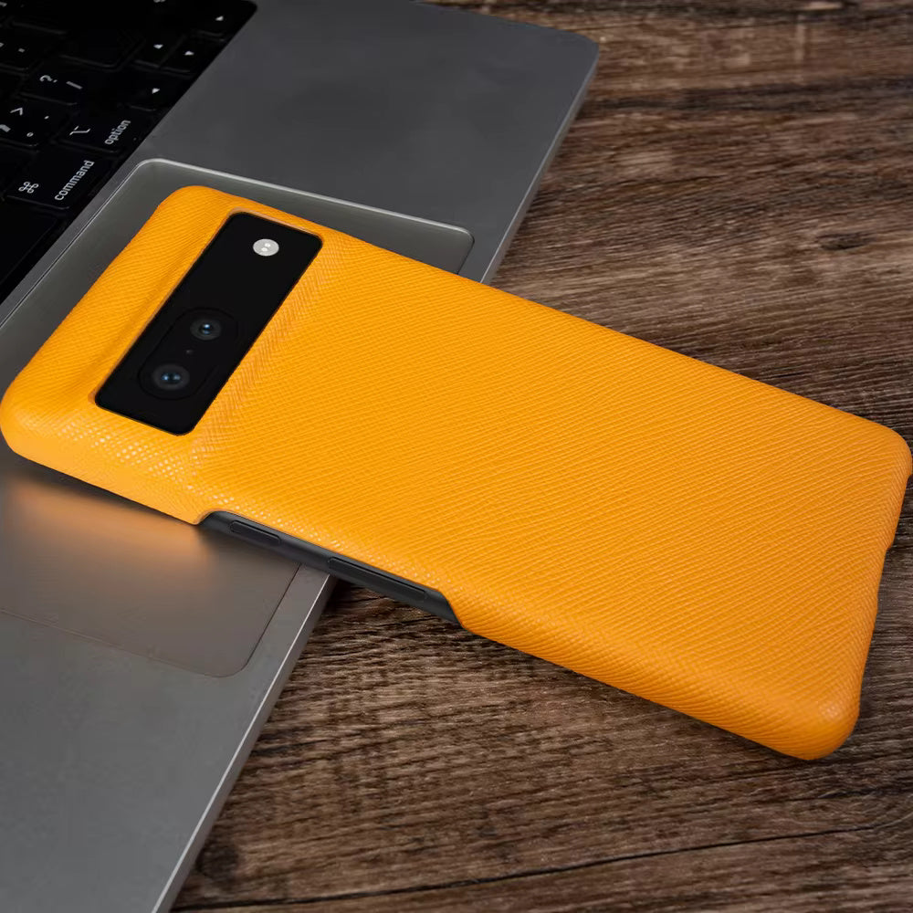 Genuine Leather Case For Google Pixel Phone (Cross grain pattern)