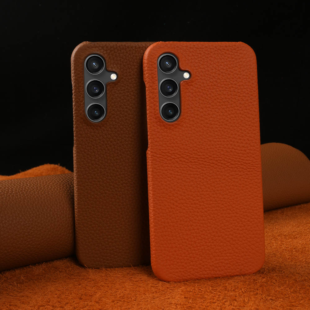 Luxury Real Leather S Series Phone Case For Samsung Z Fold (Lychee Pattern)