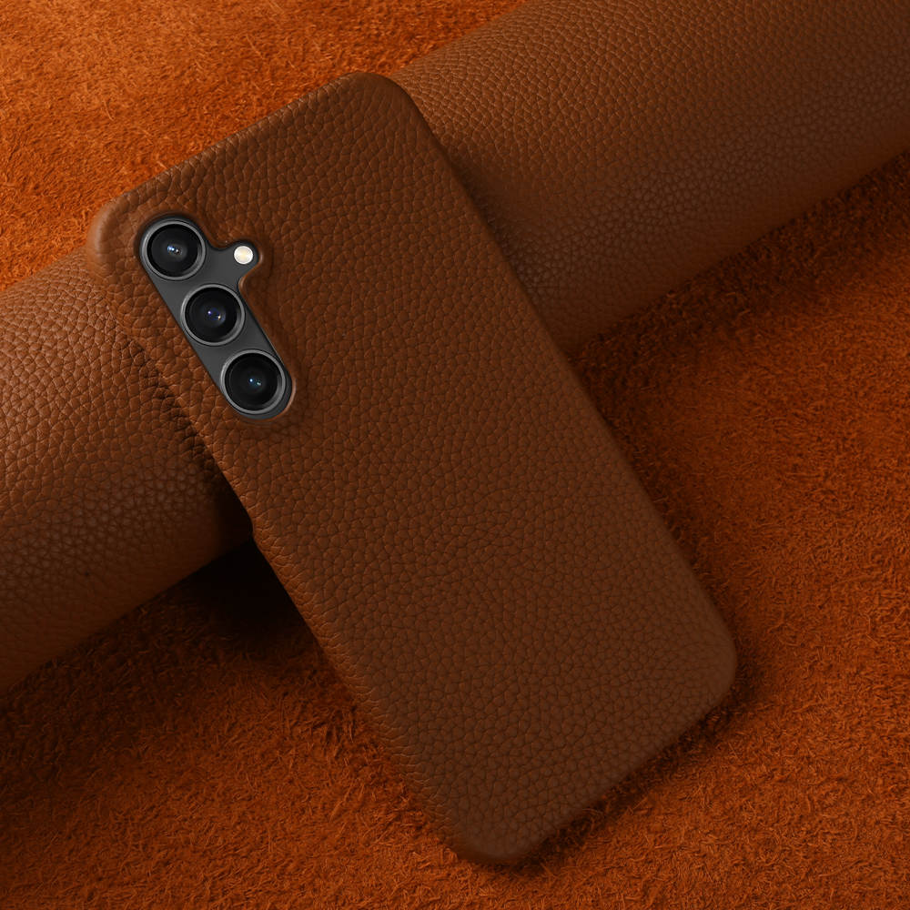 Luxury Real Leather S Series Phone Case For Samsung Z Fold (Lychee Pattern)