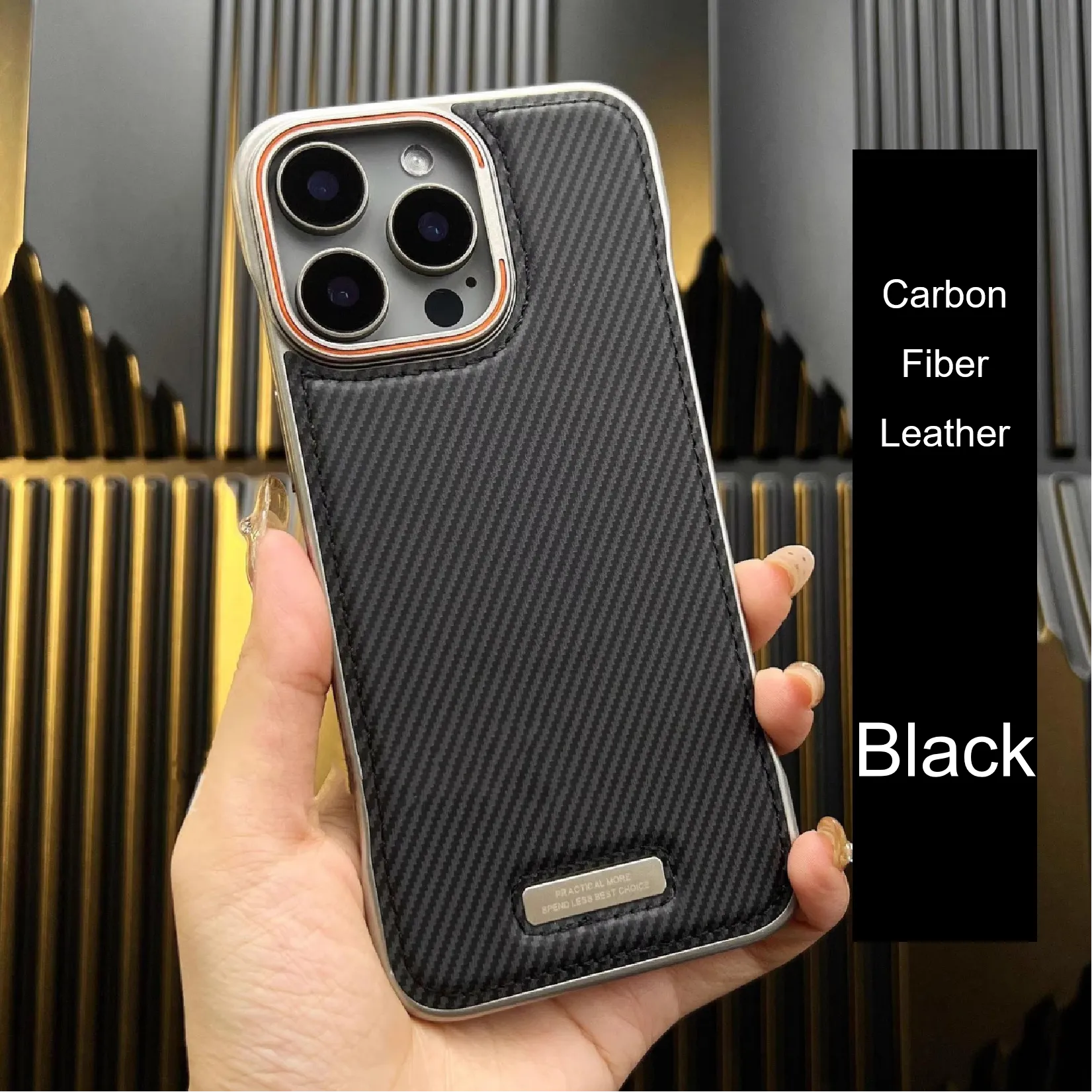 Frameless Carbon Fiber Pattern Case For iPhone