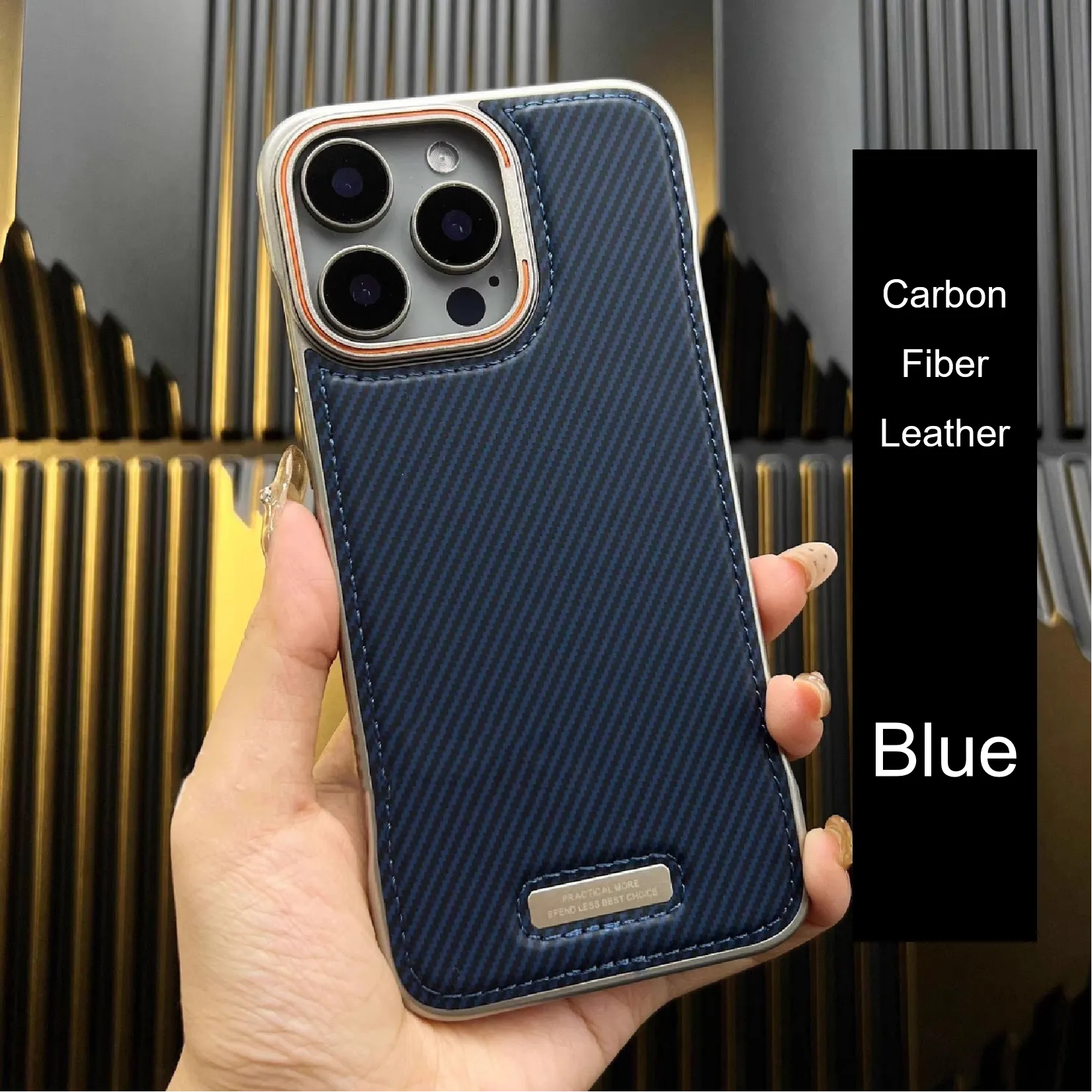 Frameless Carbon Fiber Pattern Case For iPhone