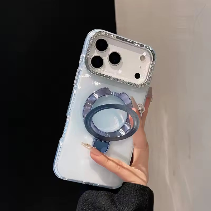 Glossy Phone Case with 360° Ring Stand for iPhone