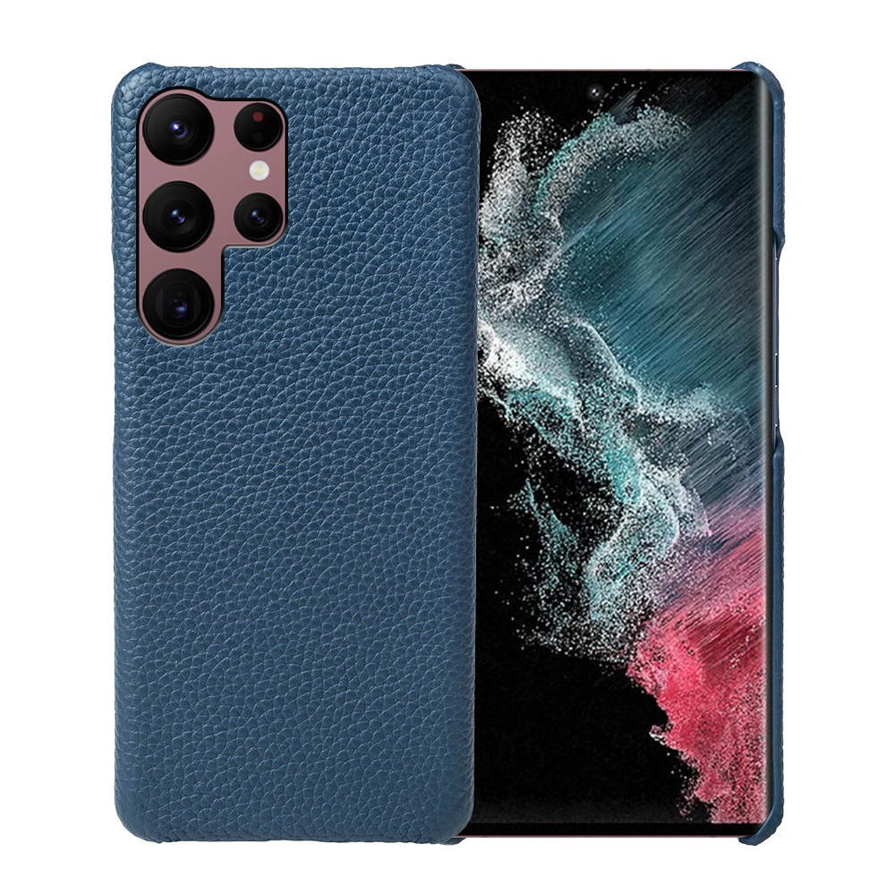 Luxury Real Leather S Series Phone Case For Samsung Z Fold (Lychee Pattern)