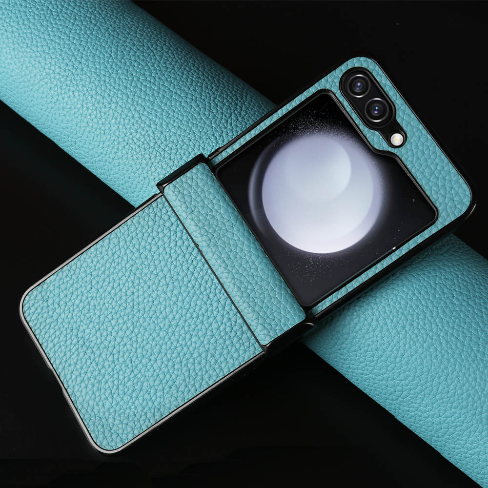 Luxury Real Leather Folding Flip Series Case For Samsung (Lychee Pattern)