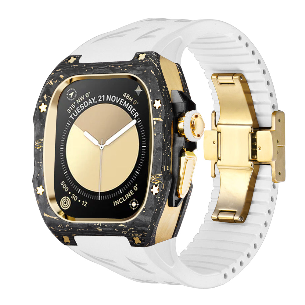 ICONIC CF Series Watch Case 49mm (Gold Foil Carbon Fiber)
