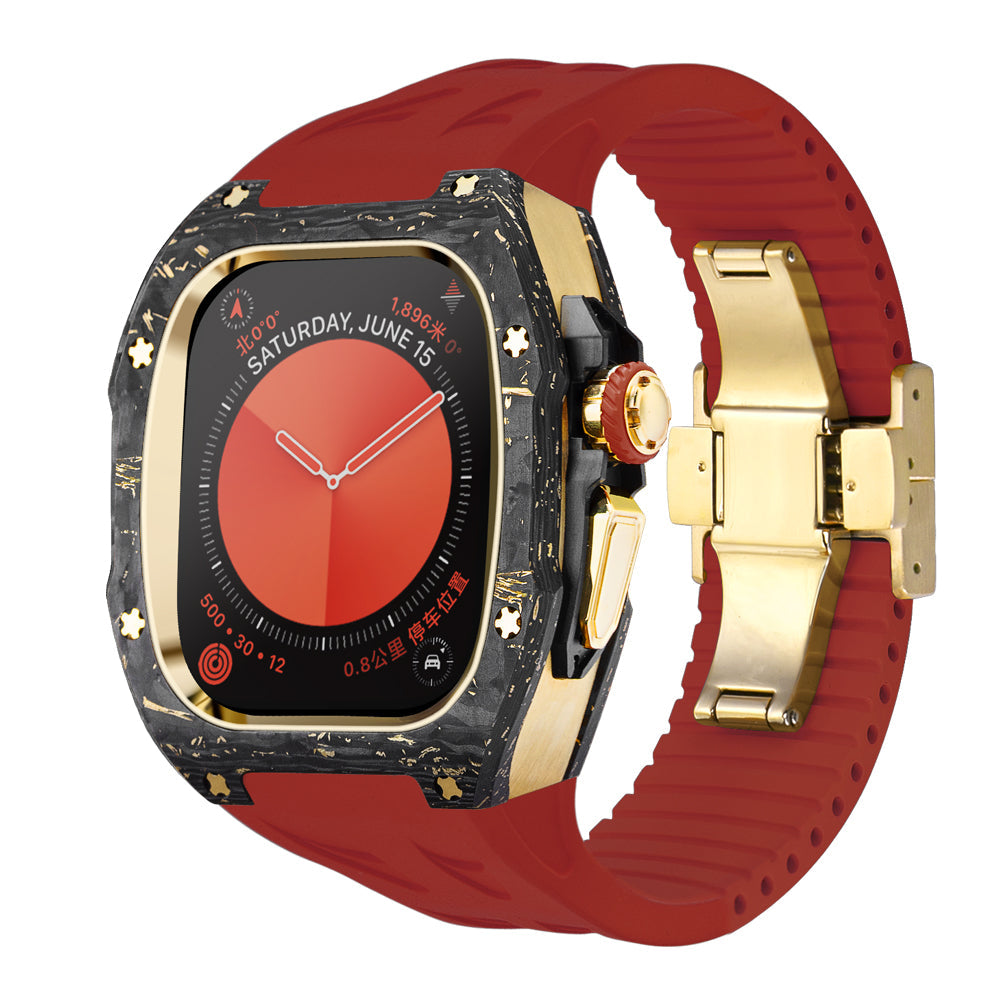 ICONIC CF Series Watch Case 49mm (Gold Foil Carbon Fiber)