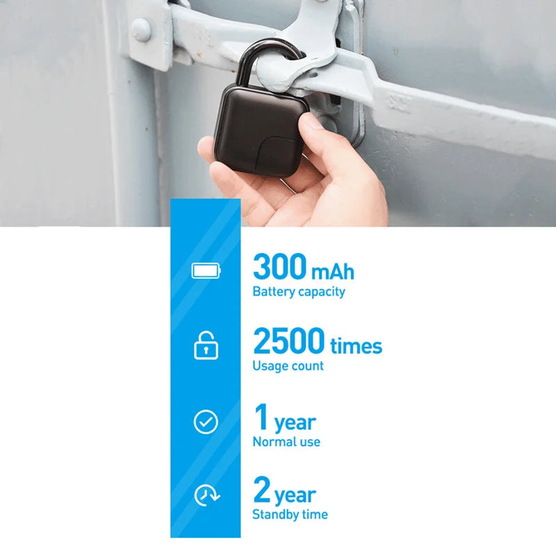 Smart Fingerprint Bluetooth Waterproof Padlock