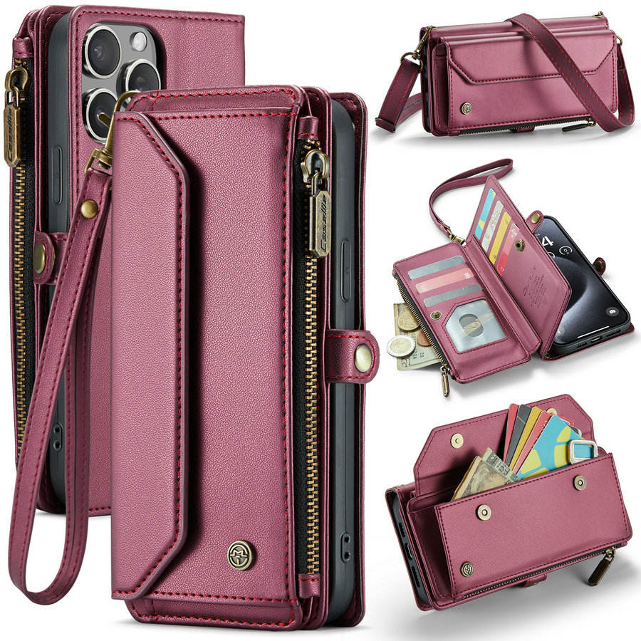 Multi-Pocket Phone Case with Strap for iPhone