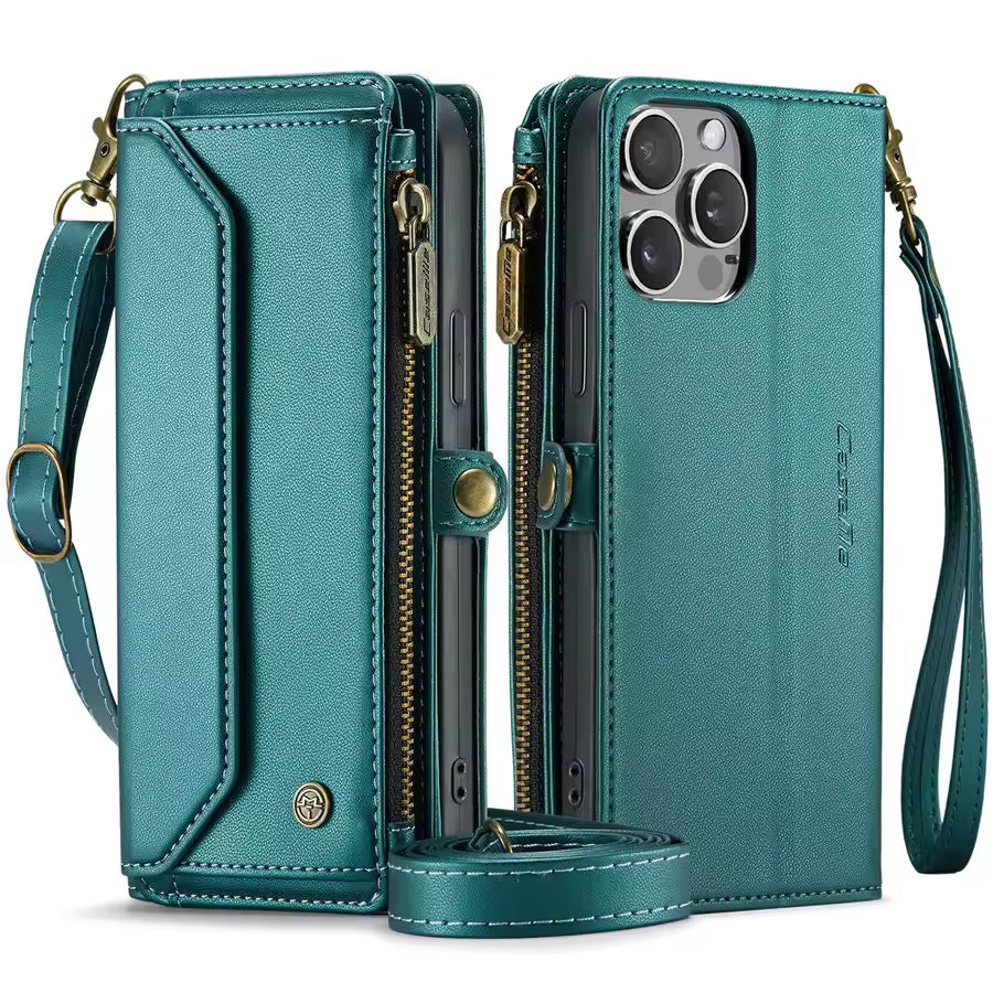 Multi-Pocket Phone Case with Strap for iPhone
