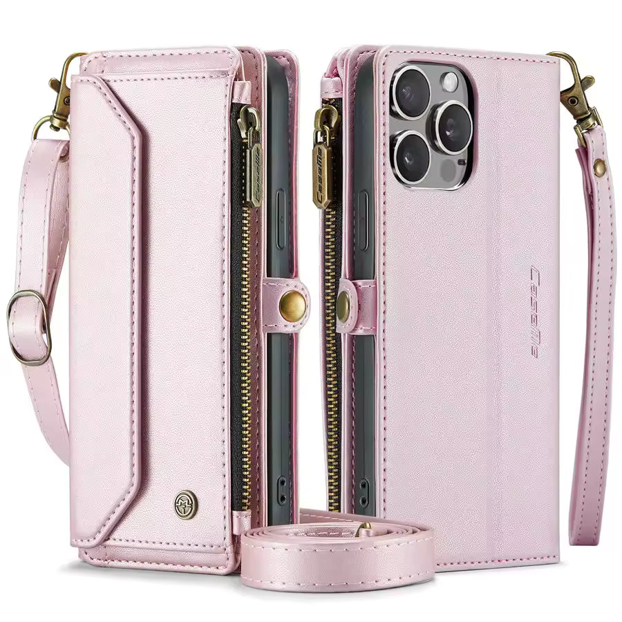 Multi-Pocket Phone Case with Strap for iPhone