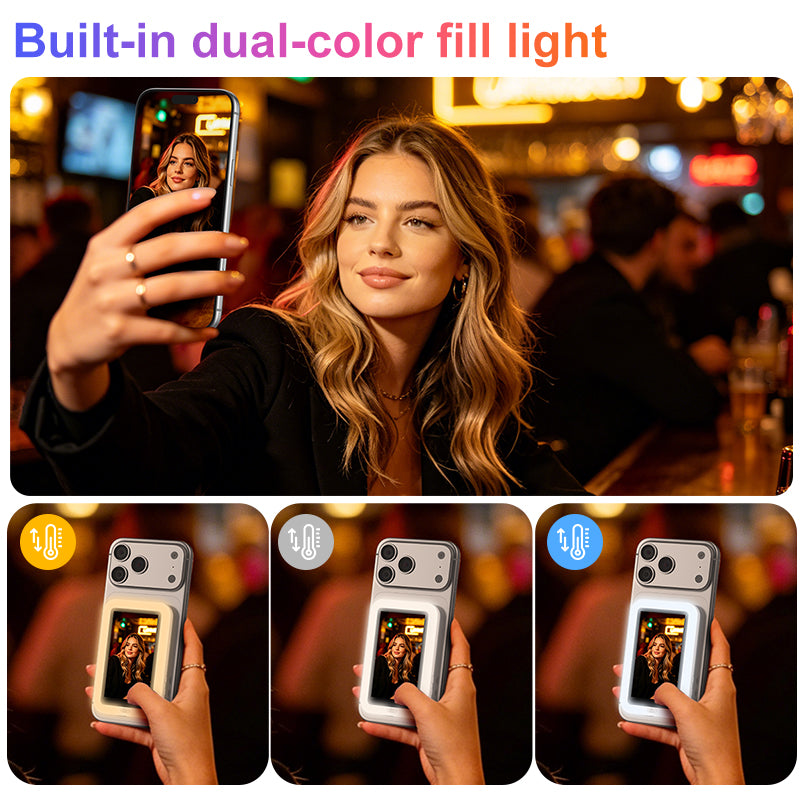Ultra Fill Light Vlog Monitor Screen for iPhone and Android(wireless & 4k 30 fps recording supported)