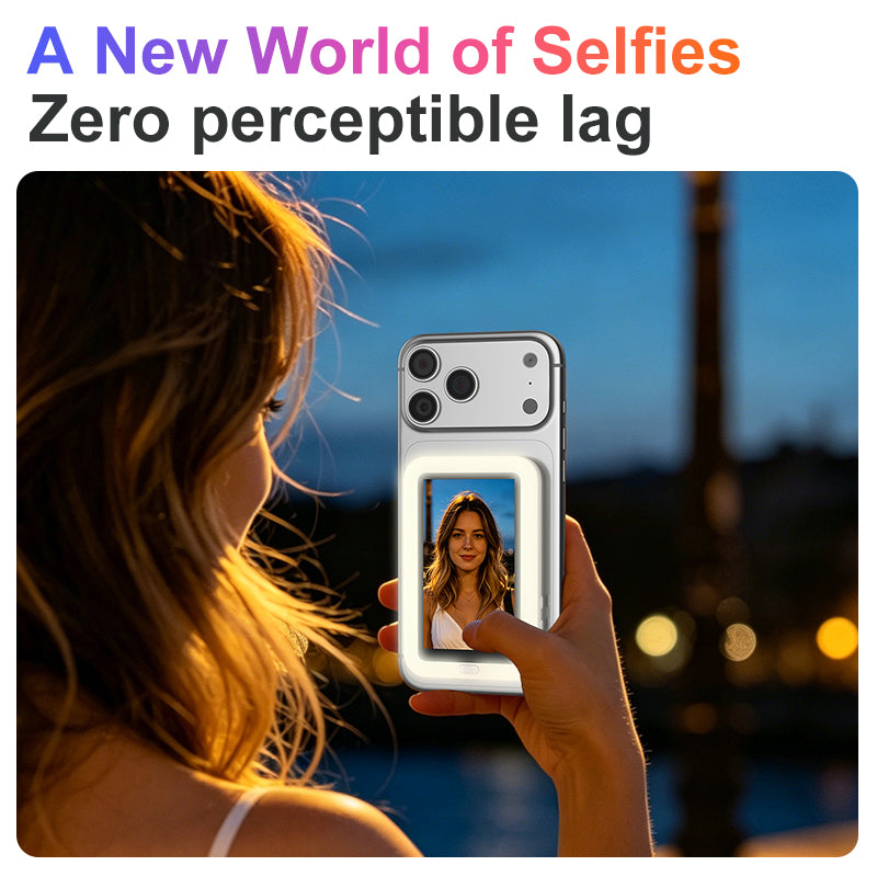 Ultra Fill Light Vlog Monitor Screen for iPhone and Android(wireless & 4k 30 fps recording supported)