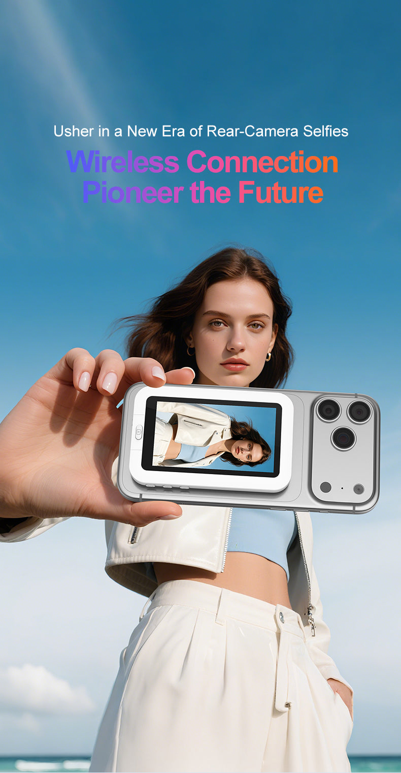 Ultra Fill Light Vlog Monitor Screen for iPhone and Android(wireless & 4k 30 fps recording supported)
