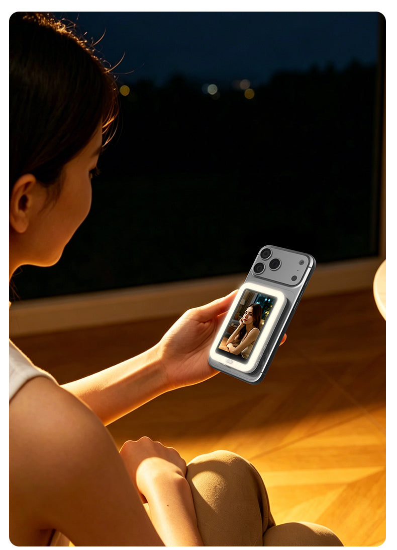 Ultra Fill Light Vlog Monitor Screen for iPhone and Android(wireless & 4k 30 fps recording supported)