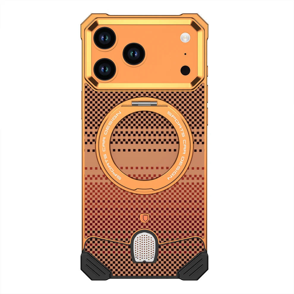 MetalKevlar Texture Hypercar Design Case For iPhone
