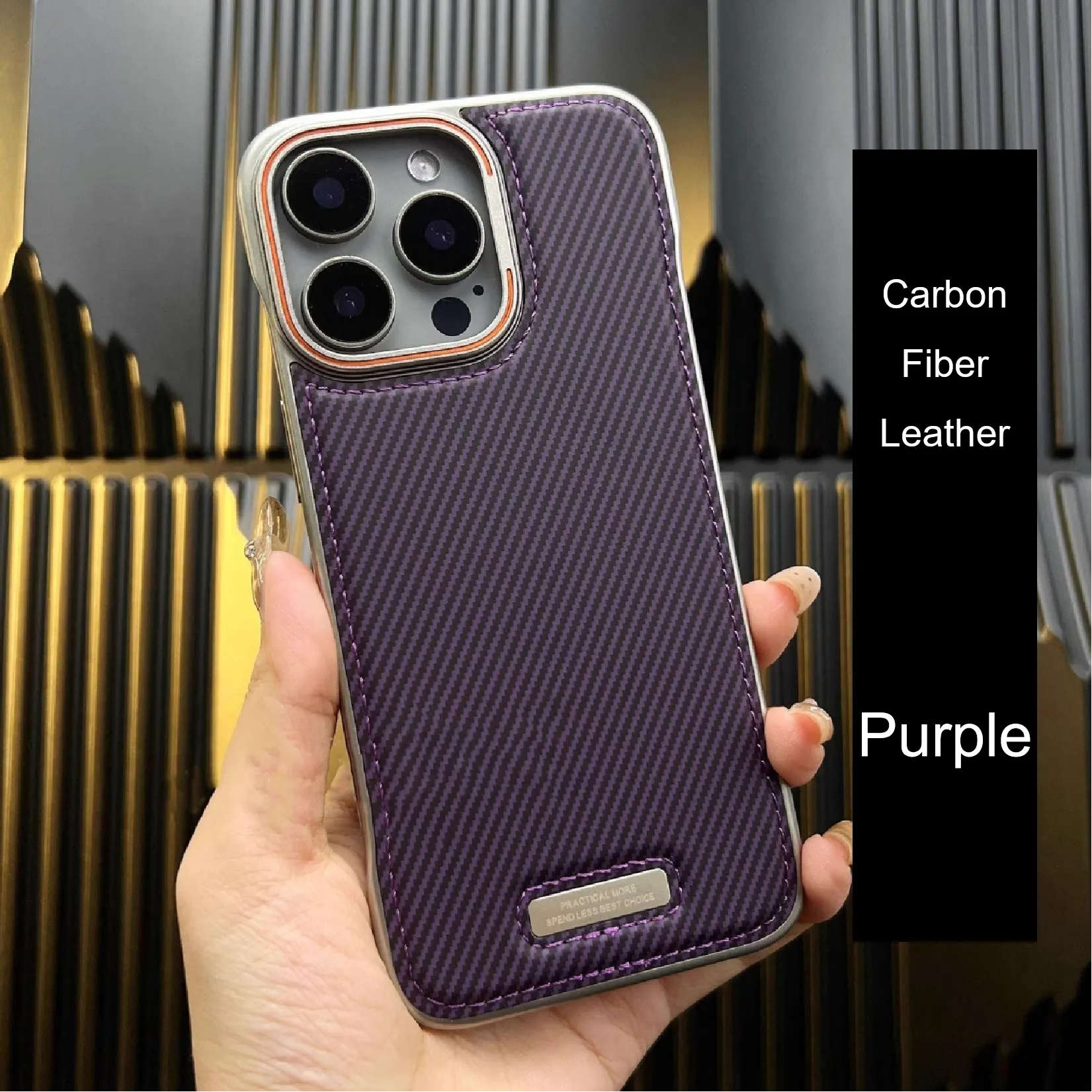 Frameless Carbon Fiber Pattern Case For iPhone