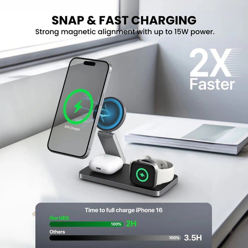 Flexy 3-in-1 Magnetic Charging Station
