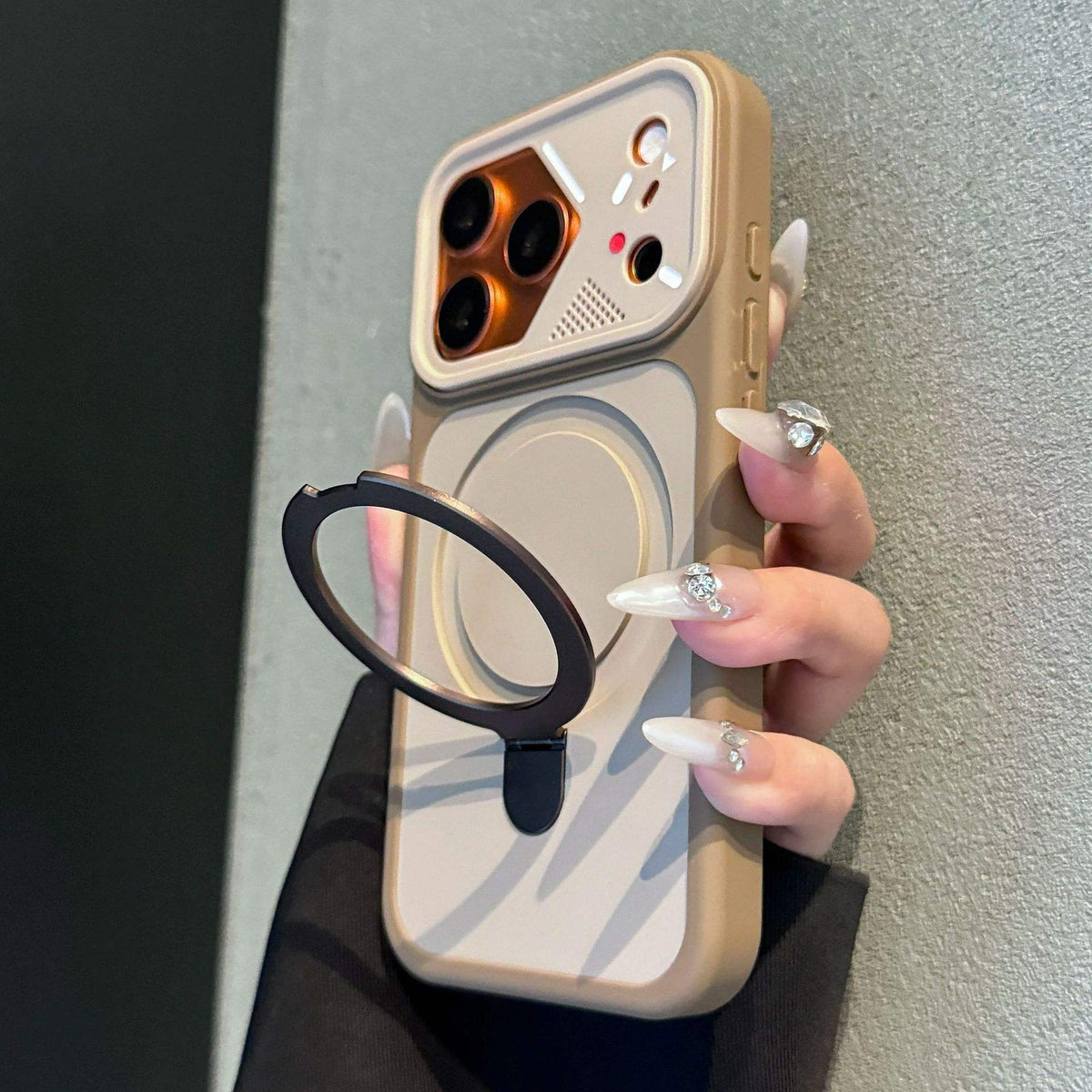 TPU Phone Case With Metal Ringstand for iPhone