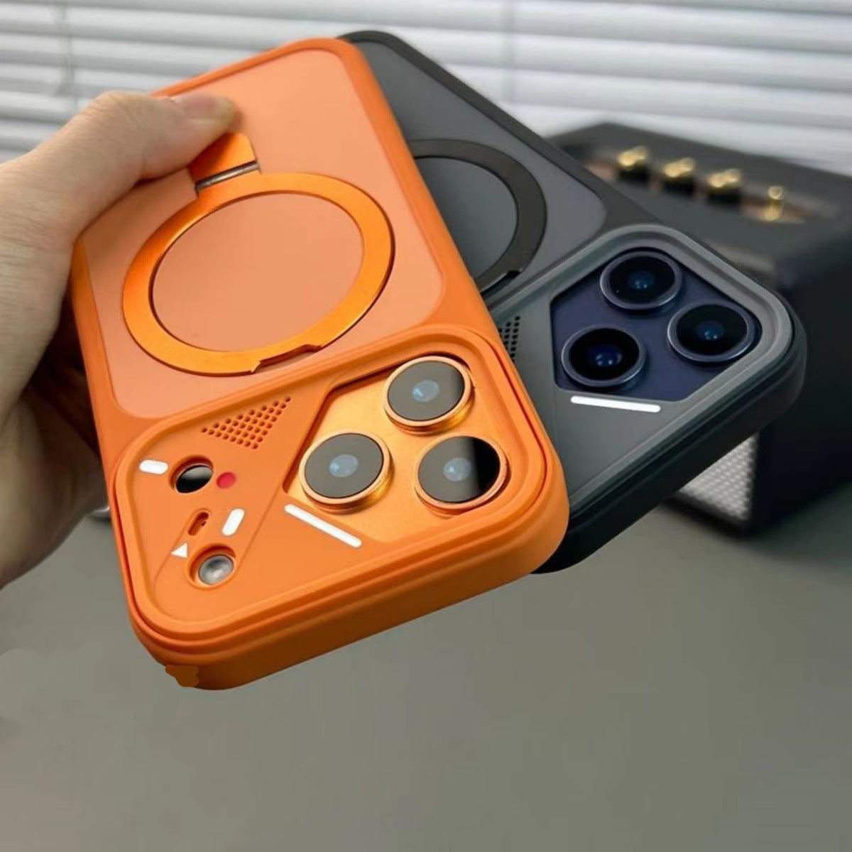 TPU Phone Case With Metal Ringstand for iPhone