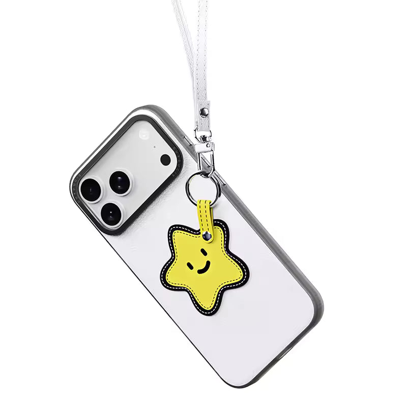 Decorative Leather Phone Case with Wrist Strap for iPhone