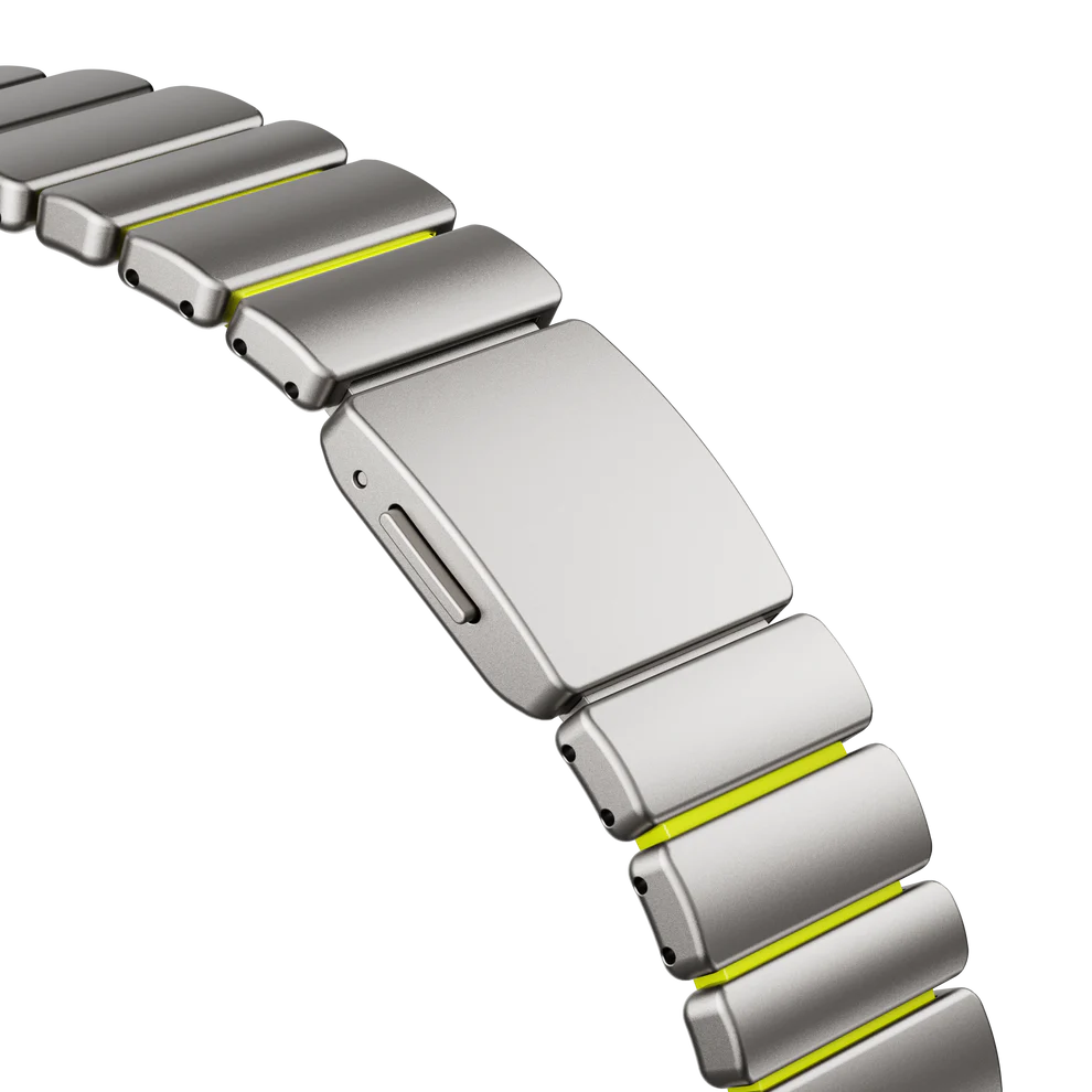 Titanium Silicone Hybrid Band - Titanium Green