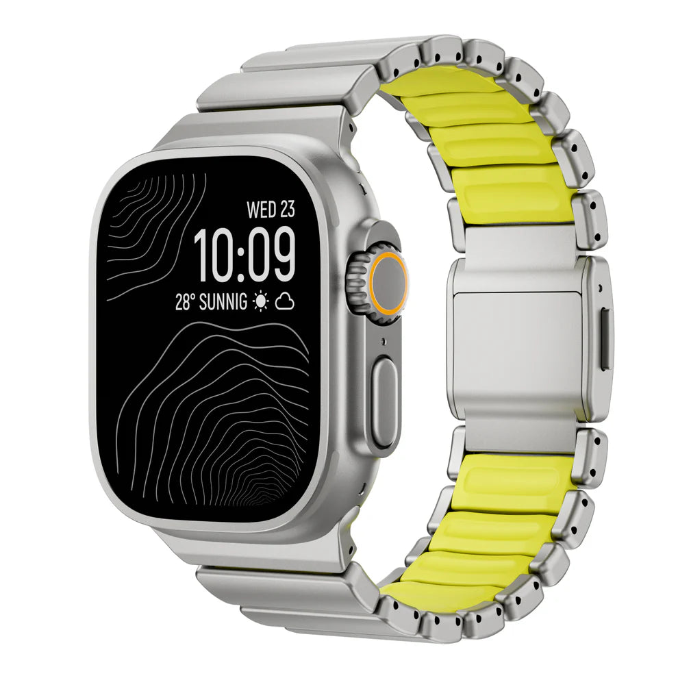 Titanium Silicone Hybrid Band - Titanium Green