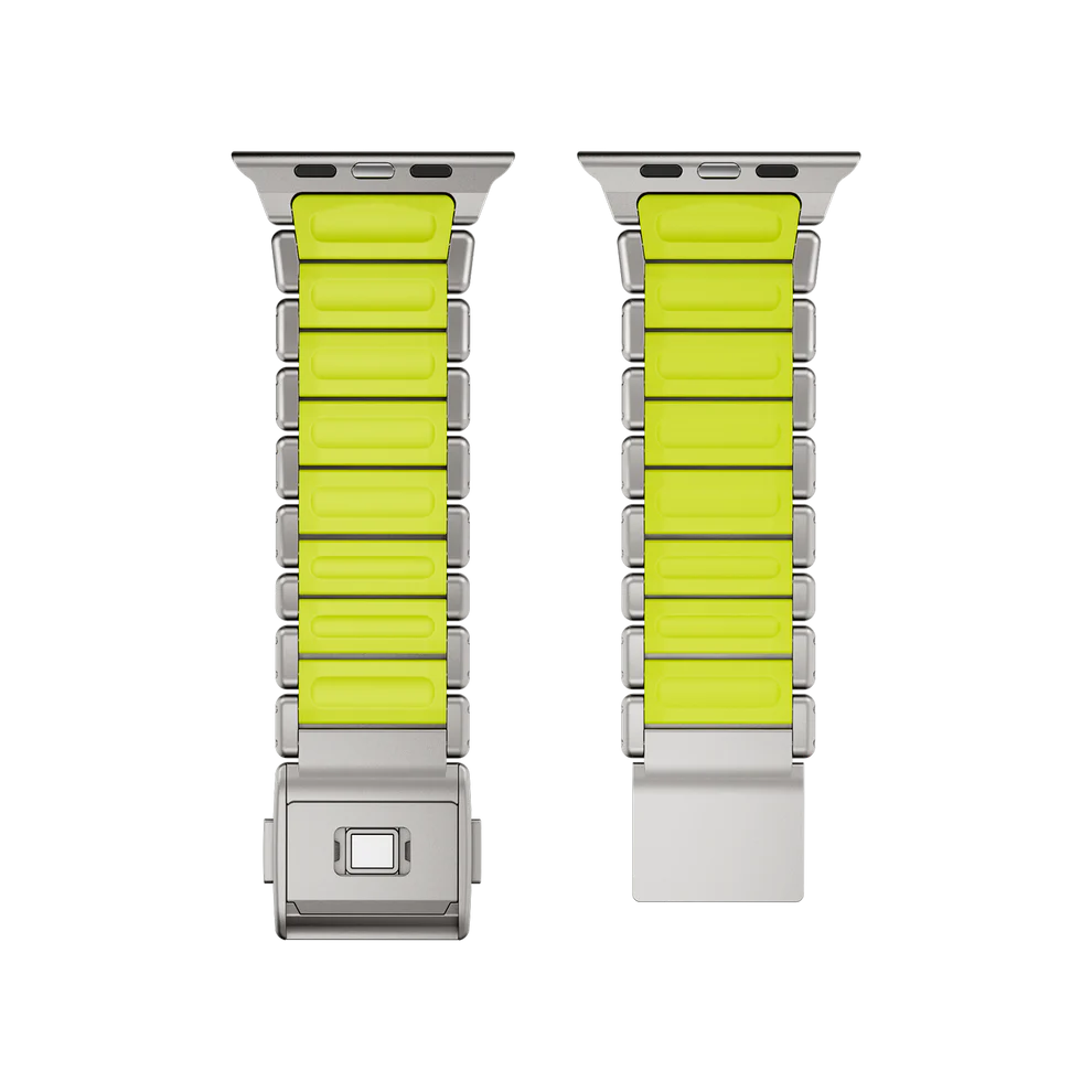 Titanium Silicone Hybrid Band - Titanium Green