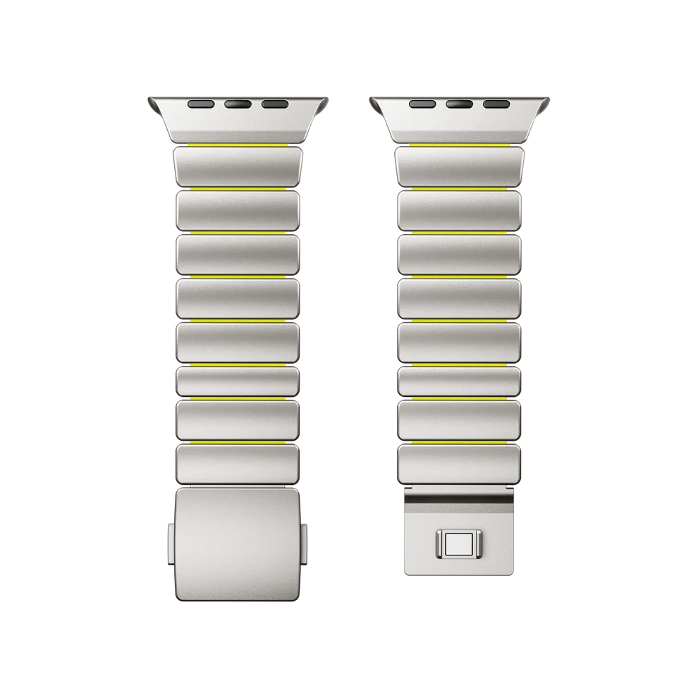 Titanium Silicone Hybrid Band - Titanium Green