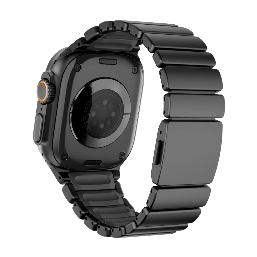 Titanium Silicone Hybrid Band - Black Black