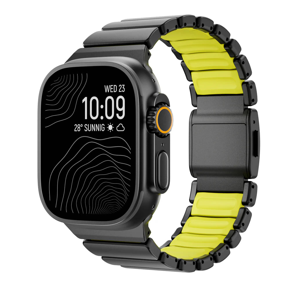 Titanium Silicone Hybrid Band - Black Green
