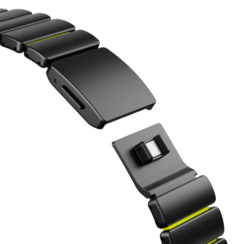 Titanium Silicone Hybrid Band - Black Green