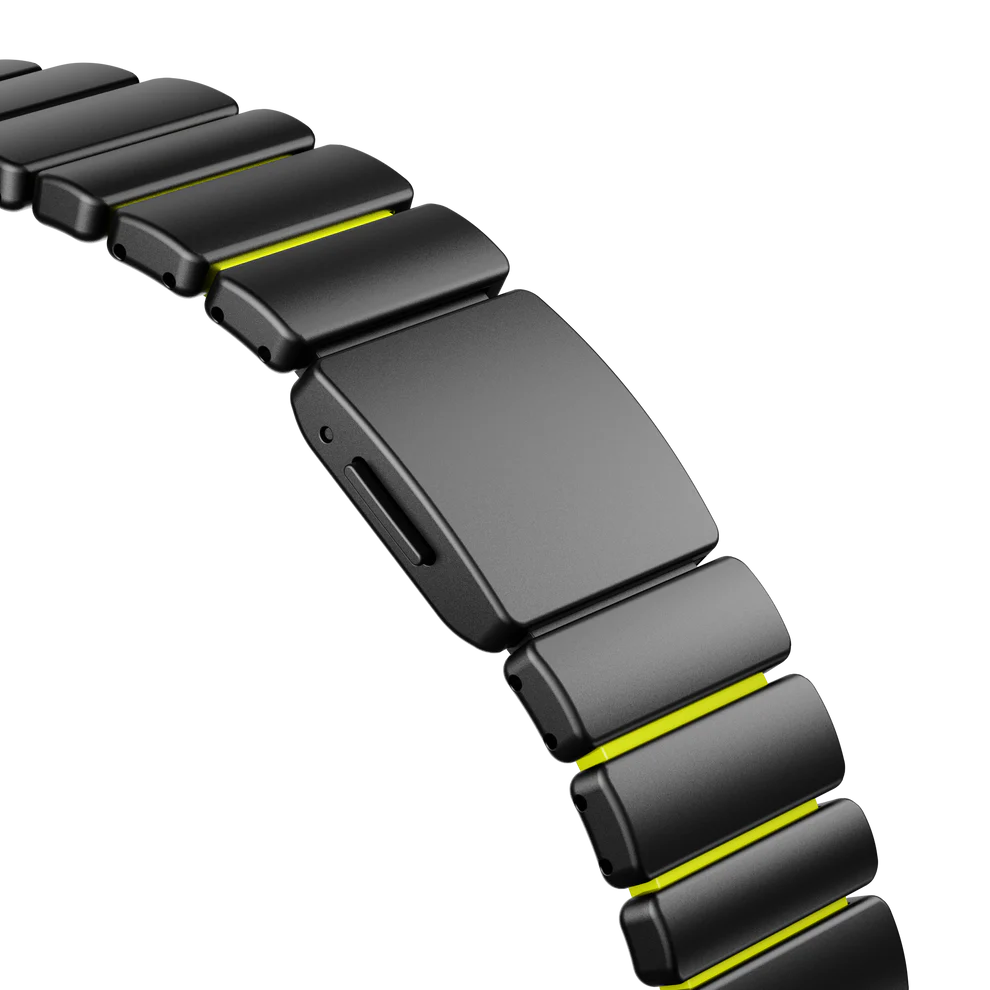 Titanium Silicone Hybrid Band - Black Green