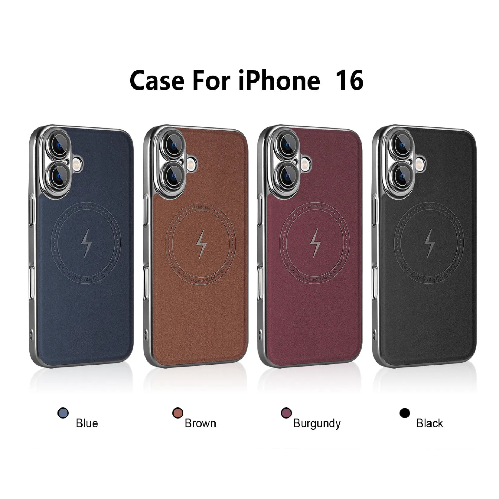 Lightning Leather Magnetic Case For iPhone