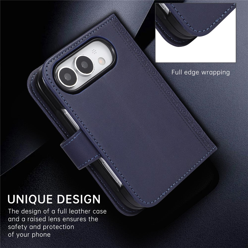 Magnetic Rhombus Leather Wallet Case For iPhone Duo