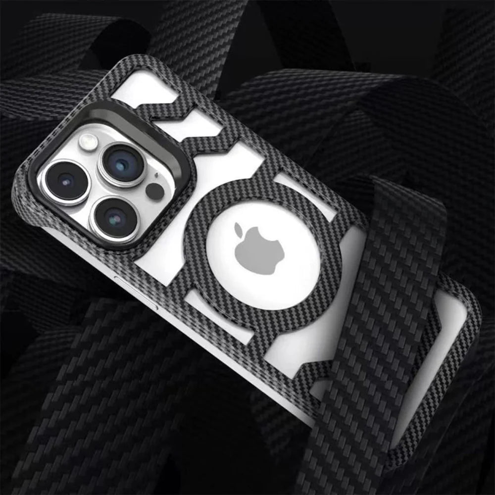 Bezel Less Carbon Fiber Magnetic iPhone Case