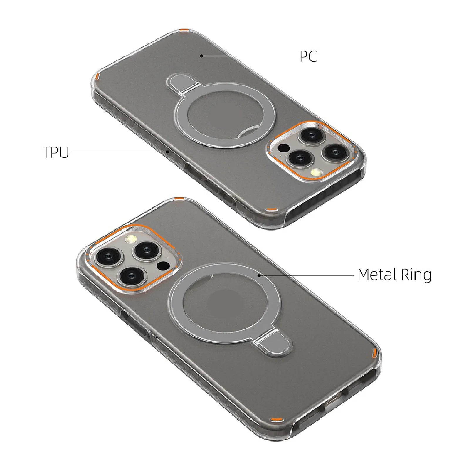 PC+TPU Clear Case For iPhone