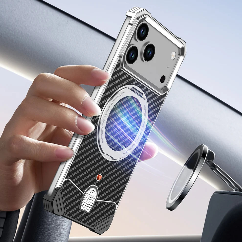 CarbonFiber Texture Hypercar Design Case For iPhone
