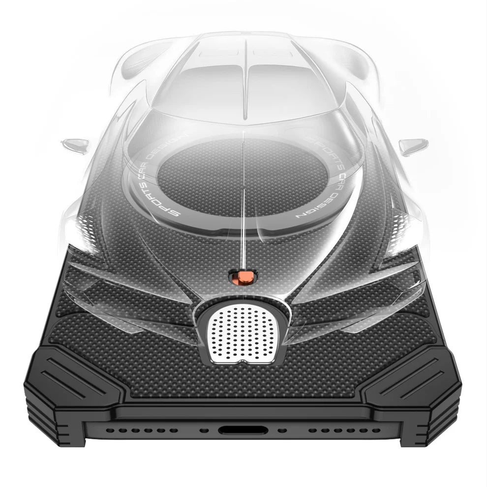 MetalLeather Texture Hypercar Design Case For iPhone