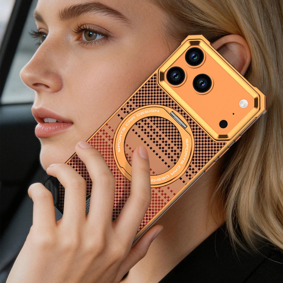 MetalKevlar Texture Hypercar Design Case For iPhone