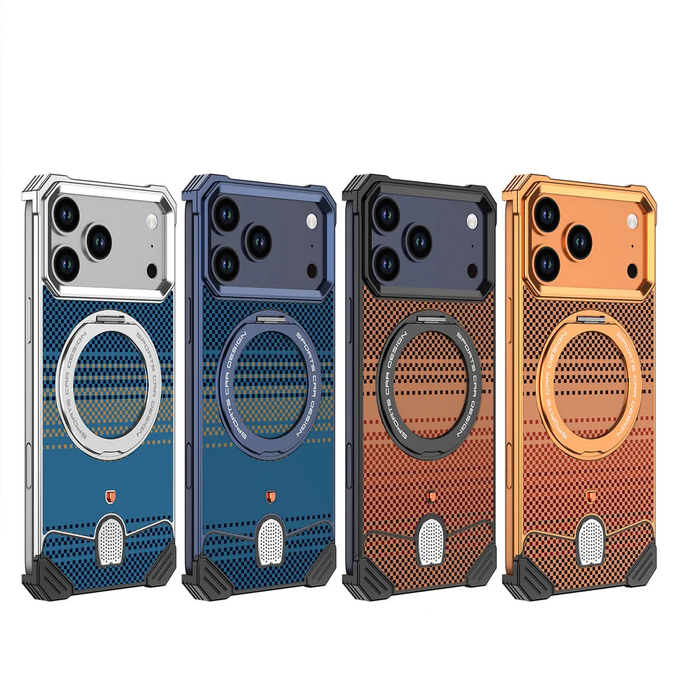 MetalKevlar Texture Hypercar Design Case For iPhone