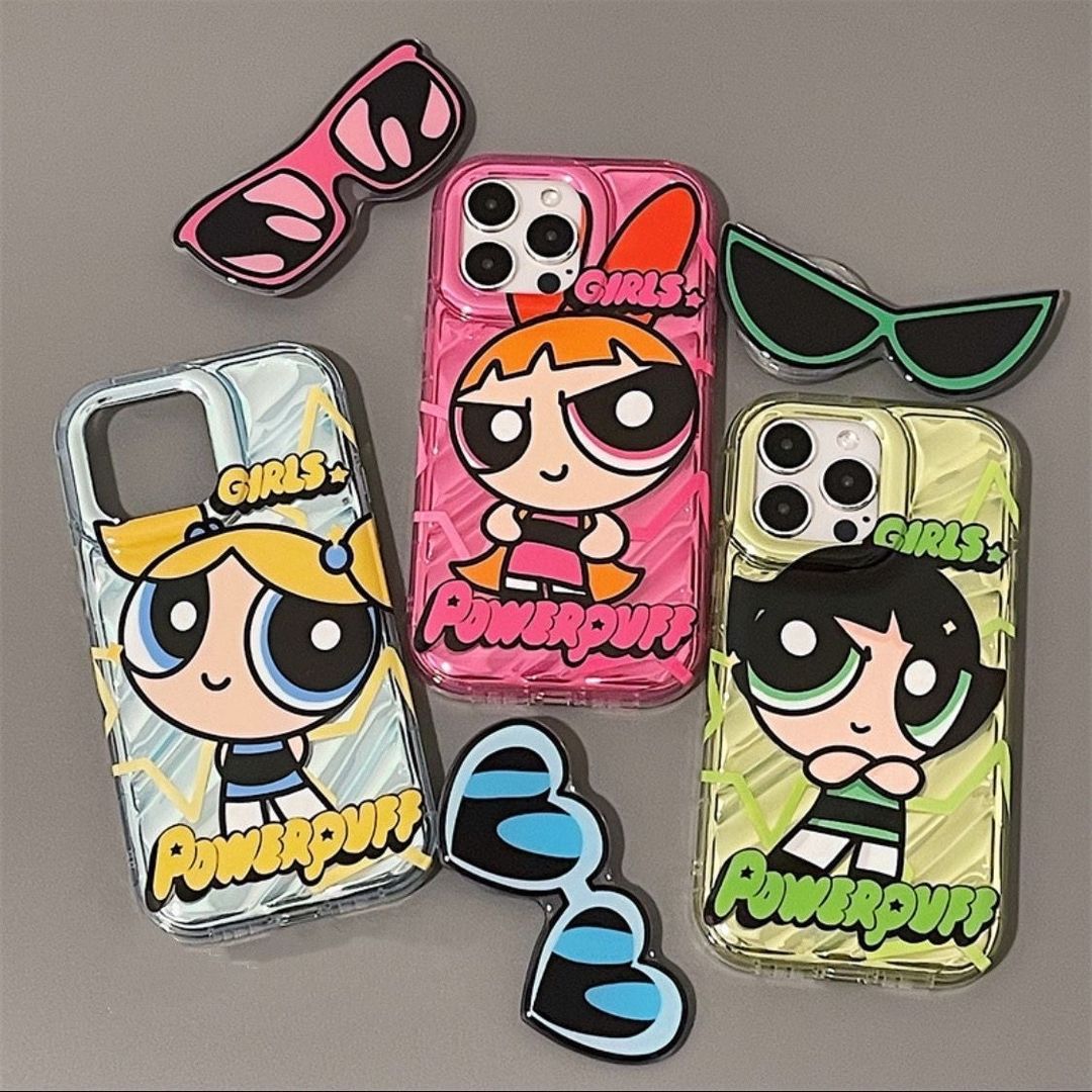 PowerPuff Girls Glasses Socket Case For iPhone