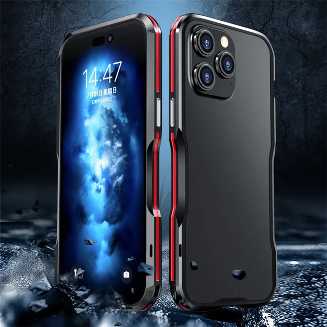 Anti-drop Bumper iPhone Case With Metal Frame Screw Lock