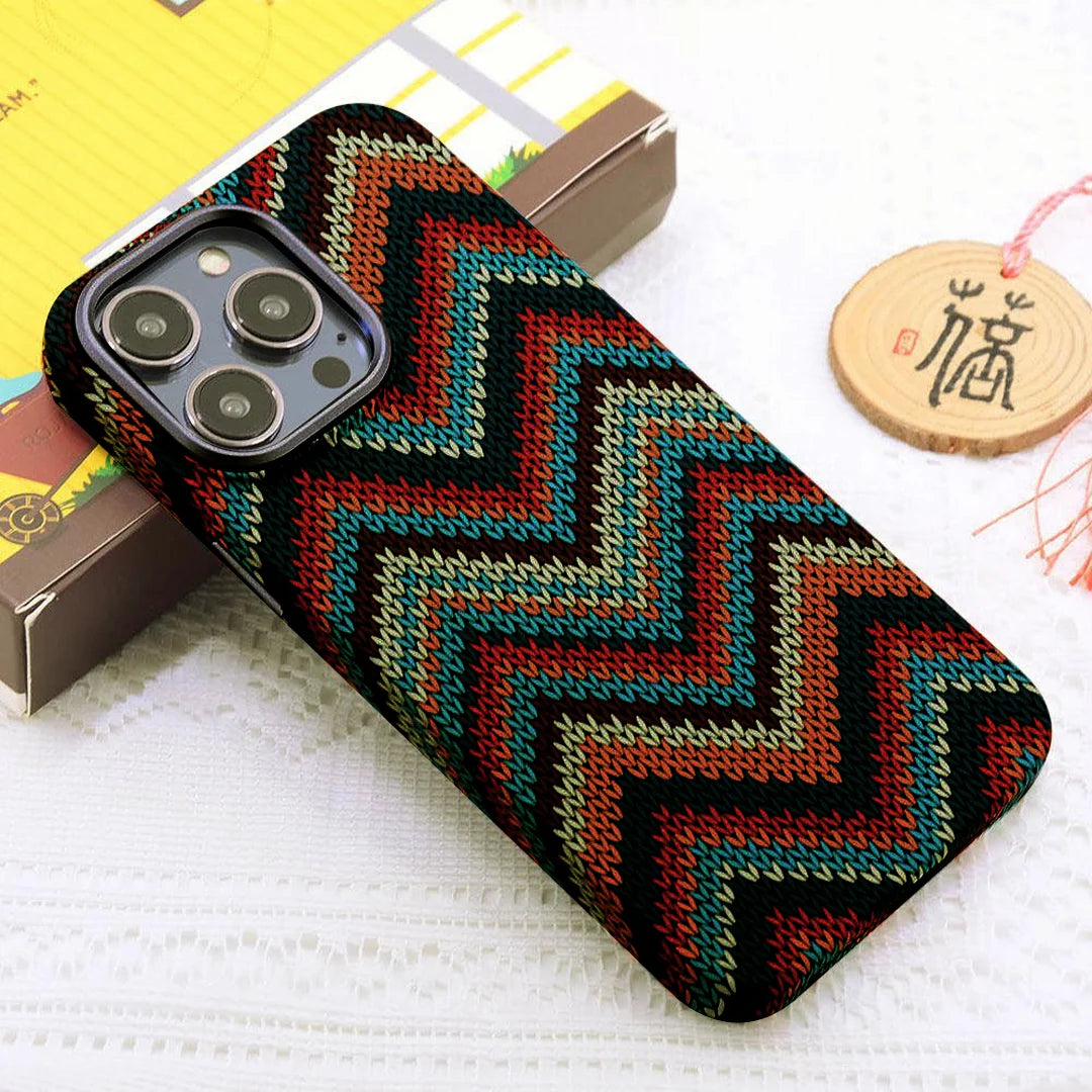 ColorBurst Texture Magnetic Carbon Fiber Case For iPhone