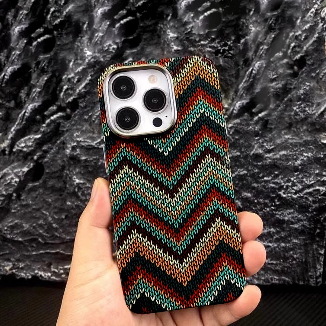 ColorBurst Texture Magnetic Carbon Fiber Case For iPhone