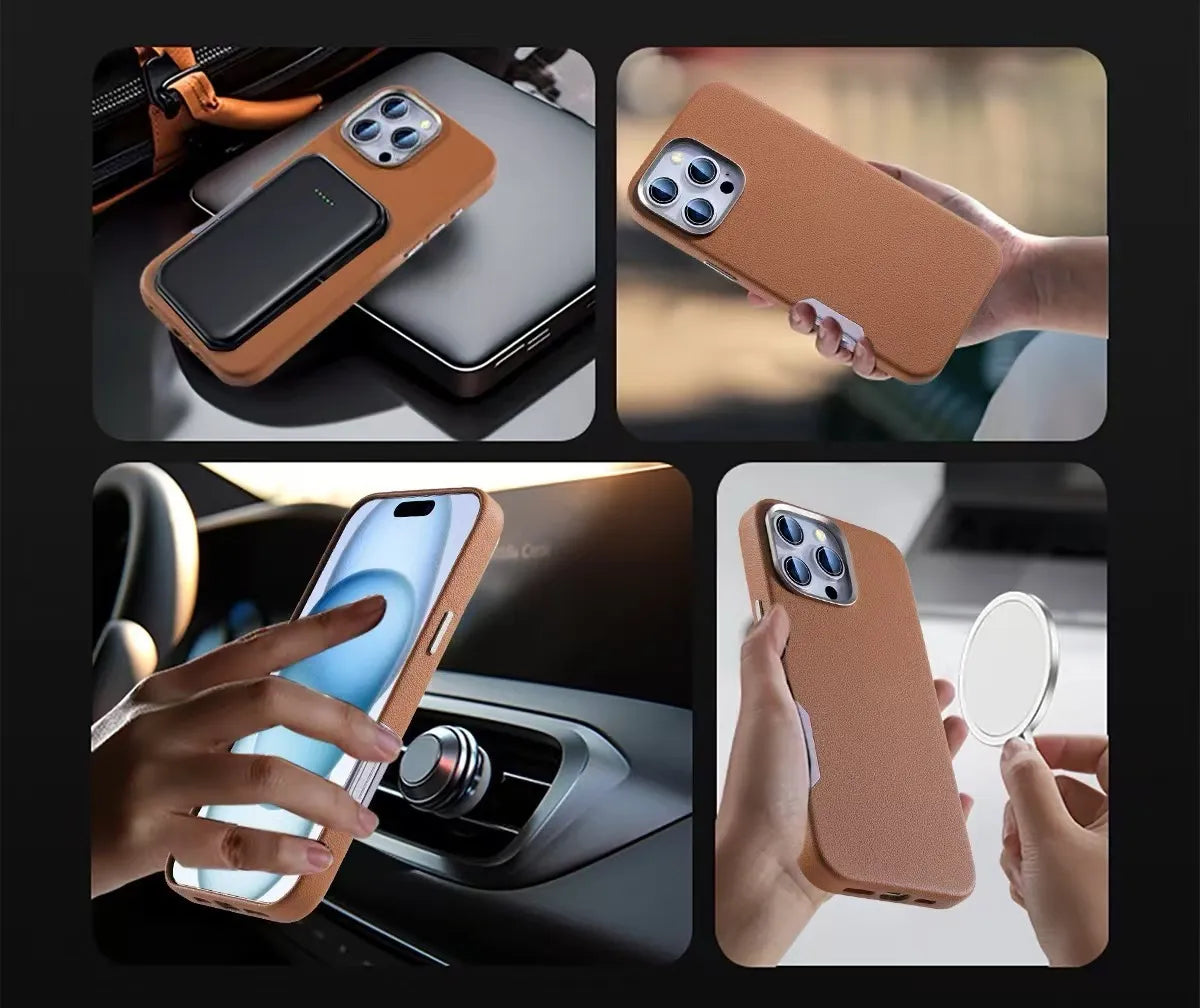 Leather Texture Case For iPhone